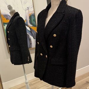 Jason Wu Textured Black Blazer with Gold Accents